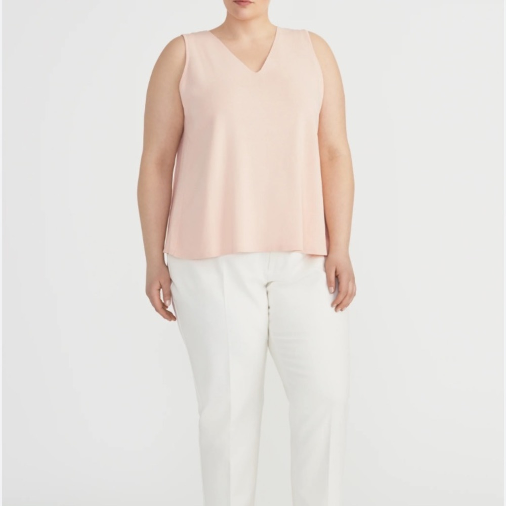 (A5) NEW Rachel Roy Collection Sleeveless Sweater Cape Top, Blush, NWOT, Size 1X